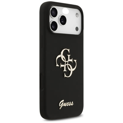 Suojakotelo Apple iPhone 17 Pro Max, Guess, Big 4G Script, Musta