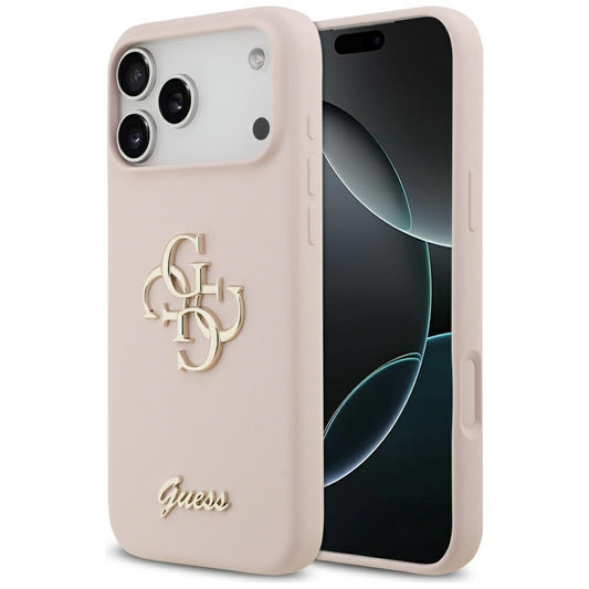 Suojakotelo Apple iPhone 17 Pro Max, Guess, Big 4G Script, Vaaleanpunainen