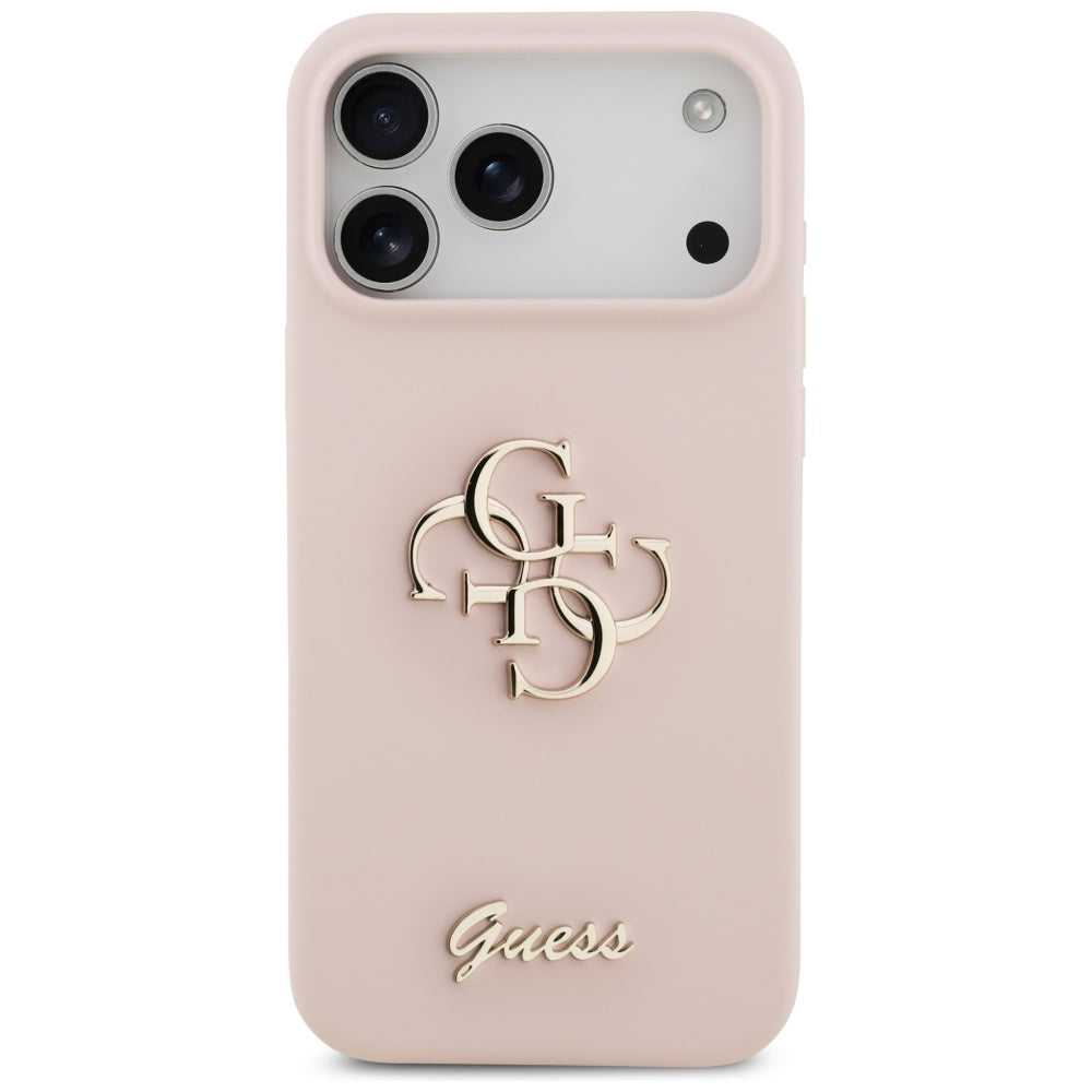 Suojakotelo Apple iPhone 17 Pro Max, Guess, Big 4G Script, Vaaleanpunainen