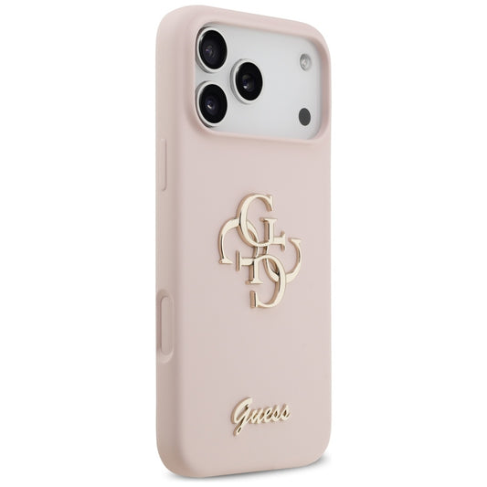 Suojakotelo Apple iPhone 17 Pro Max, Guess, Big 4G Script, Vaaleanpunainen