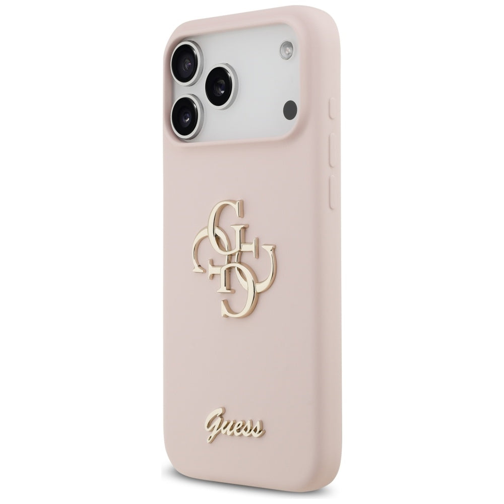 Suojakotelo Apple iPhone 17 Pro Max, Guess, Big 4G Script, Vaaleanpunainen
