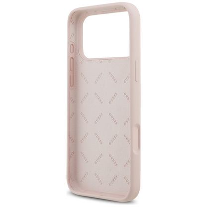 Suojakotelo Apple iPhone 17 Pro Max, Guess, Big 4G Script, Vaaleanpunainen