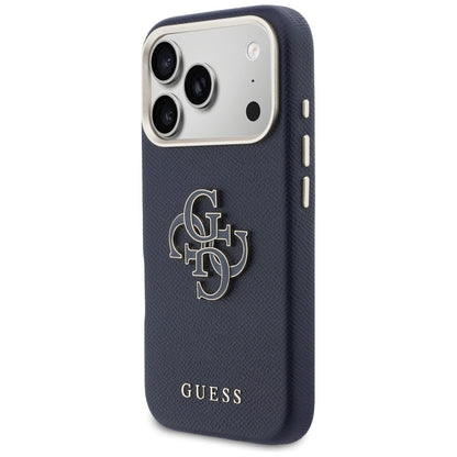 Case for Apple iPhone 17 Pro Max, Guess, Resin Logo, Blue