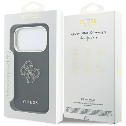 Suojakotelo Apple iPhone 17 Pro Max:lle, Guess, Resin Logo, Musta