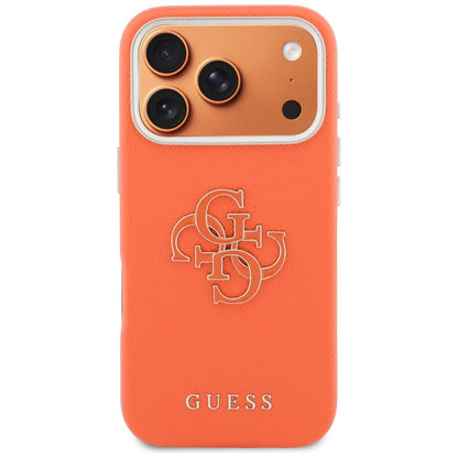 Kotelo Apple iPhone 17 Pro Max:lle, GUESS, Resin Logo, Oranssi