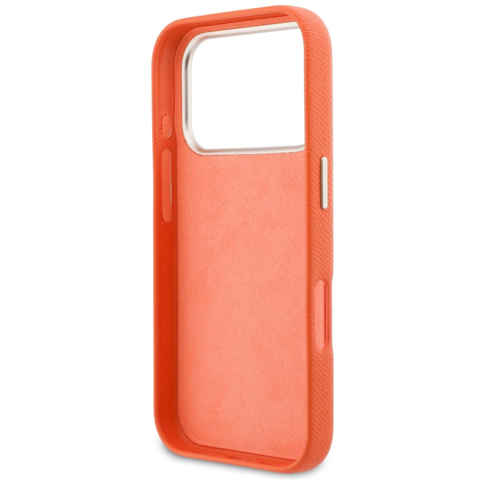 Kotelo Apple iPhone 17 Pro Max:lle, GUESS, Resin Logo, Oranssi