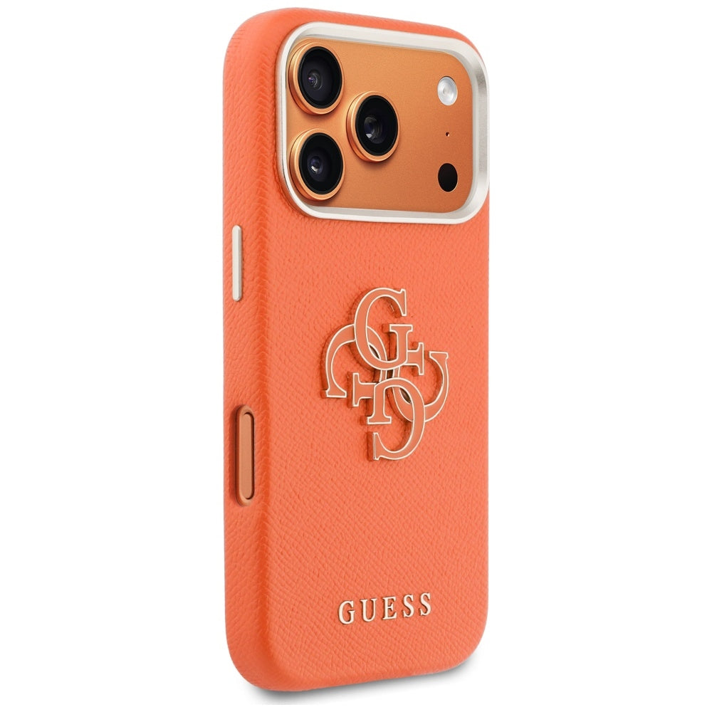 Kotelo Apple iPhone 17 Pro Max:lle, GUESS, Resin Logo, Oranssi