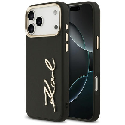 Kotelo Apple iPhone 17 Pro Max:lle, Karl Lagerfeld, Script Logo, Musta