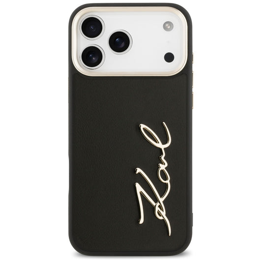 Kotelo Apple iPhone 17 Pro Max:lle, Karl Lagerfeld, Script Logo, Musta