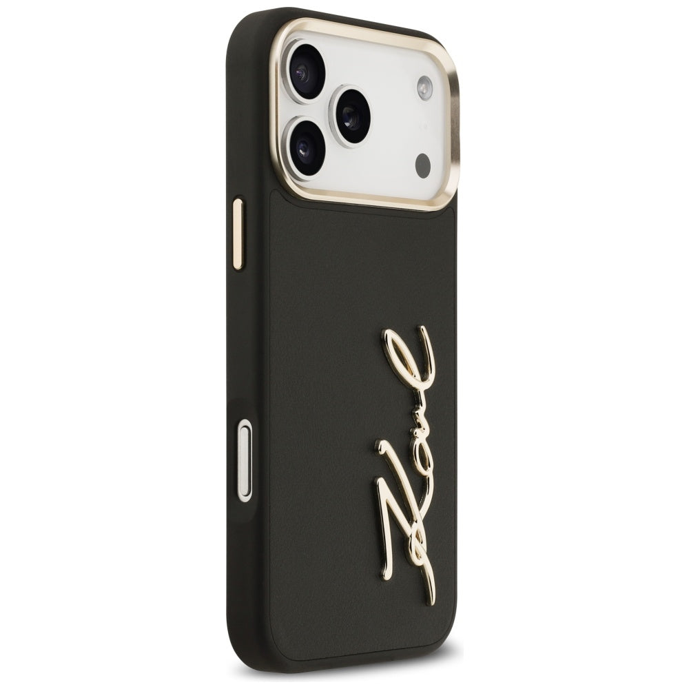Kotelo Apple iPhone 17 Pro Max:lle, Karl Lagerfeld, Script Logo, Musta