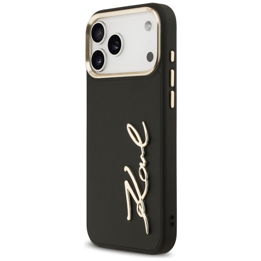 Kotelo Apple iPhone 17 Pro Max:lle, Karl Lagerfeld, Script Logo, Musta