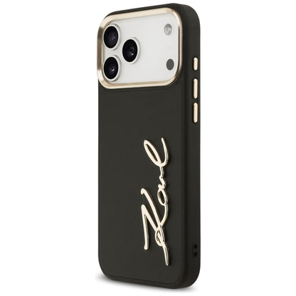 Kotelo Apple iPhone 17 Pro Max:lle, Karl Lagerfeld, Script Logo, Musta