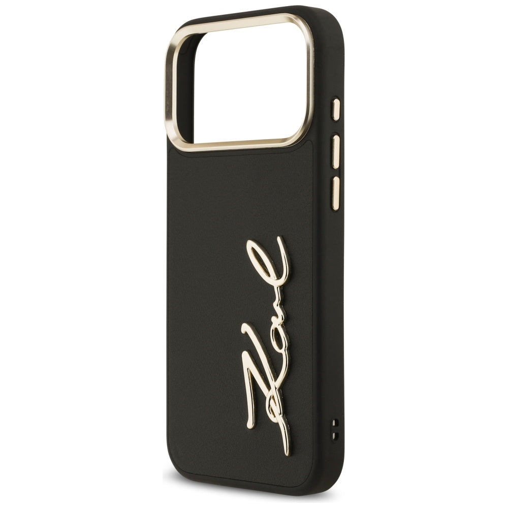Kotelo Apple iPhone 17 Pro Max:lle, Karl Lagerfeld, Script Logo, Musta