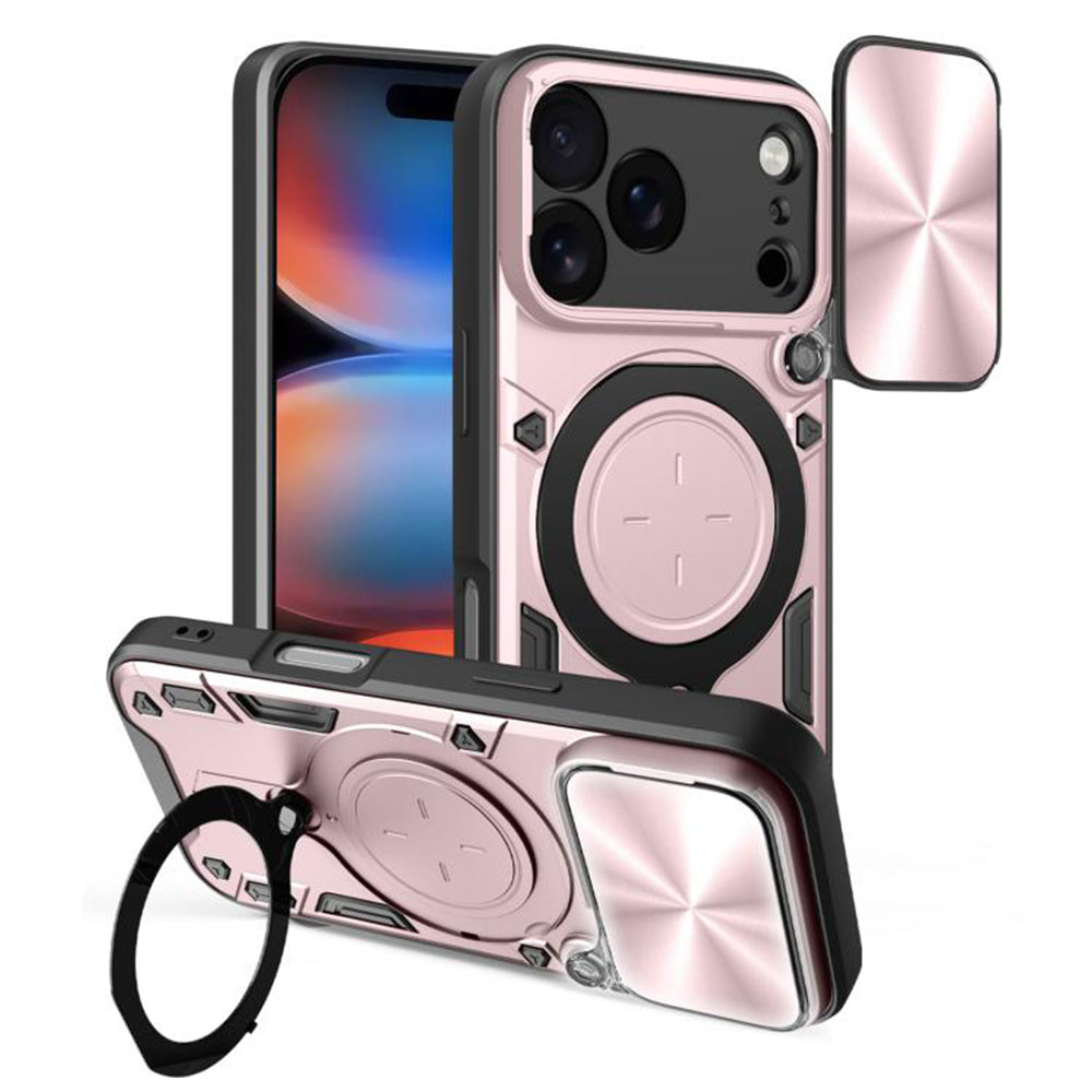 Kotelo Apple iPhone 17 Pro Max:lle, Techsuit, CamGuard Pro, Kultainen Vaaleanpunainen