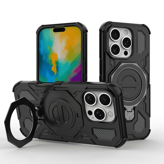 Kotelo Apple iPhone 17 Pro Maxille, Techsuit, Carbon Shield Pro, Musta.
