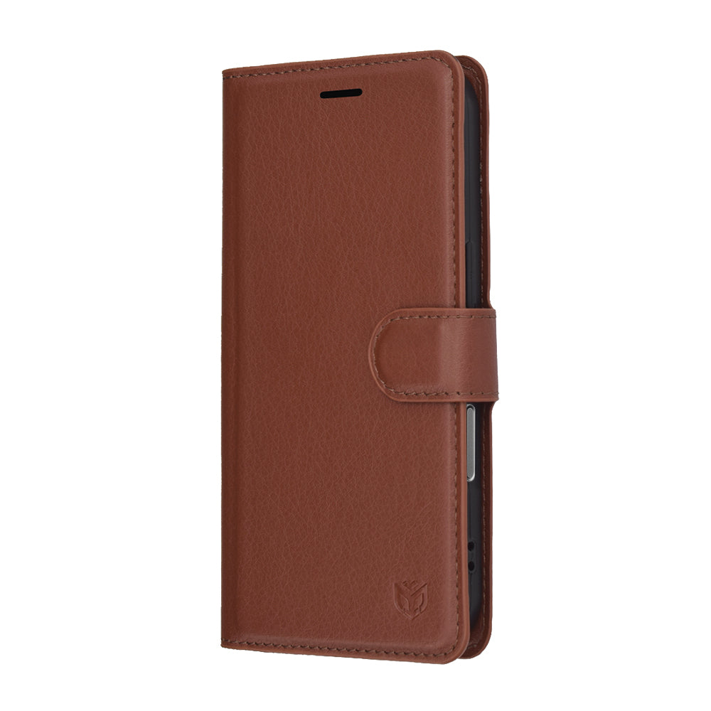 Kotelo Apple iPhone 17 Pro Max:lle, Techsuit, Leather Folio, Ruskea