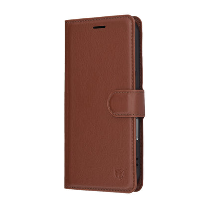Kotelo Apple iPhone 17 Pro Max:lle, Techsuit, Leather Folio, Ruskea