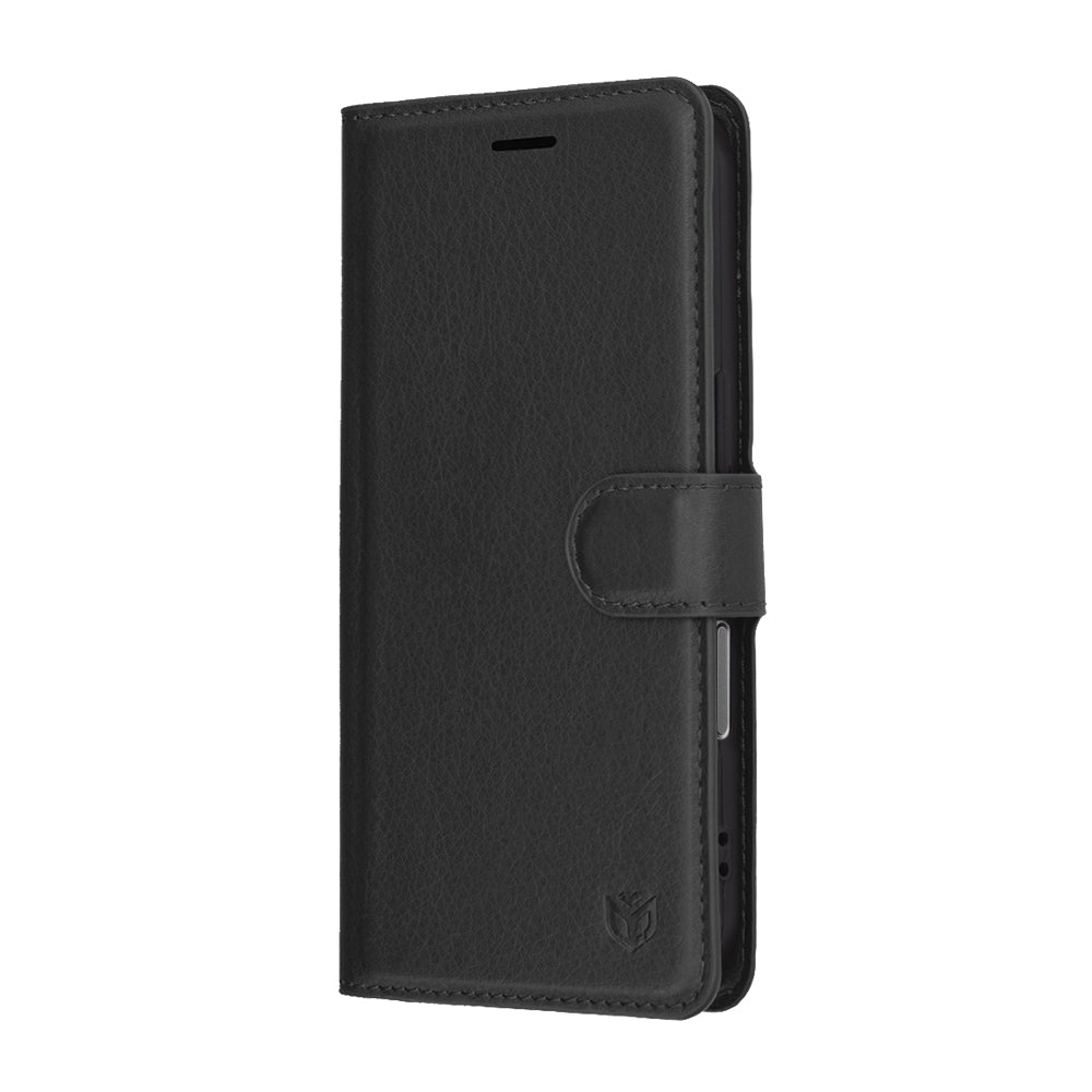 Kotelo Apple iPhone 17 Pro Max:lle, Techsuit, Leather Folio, Musta
