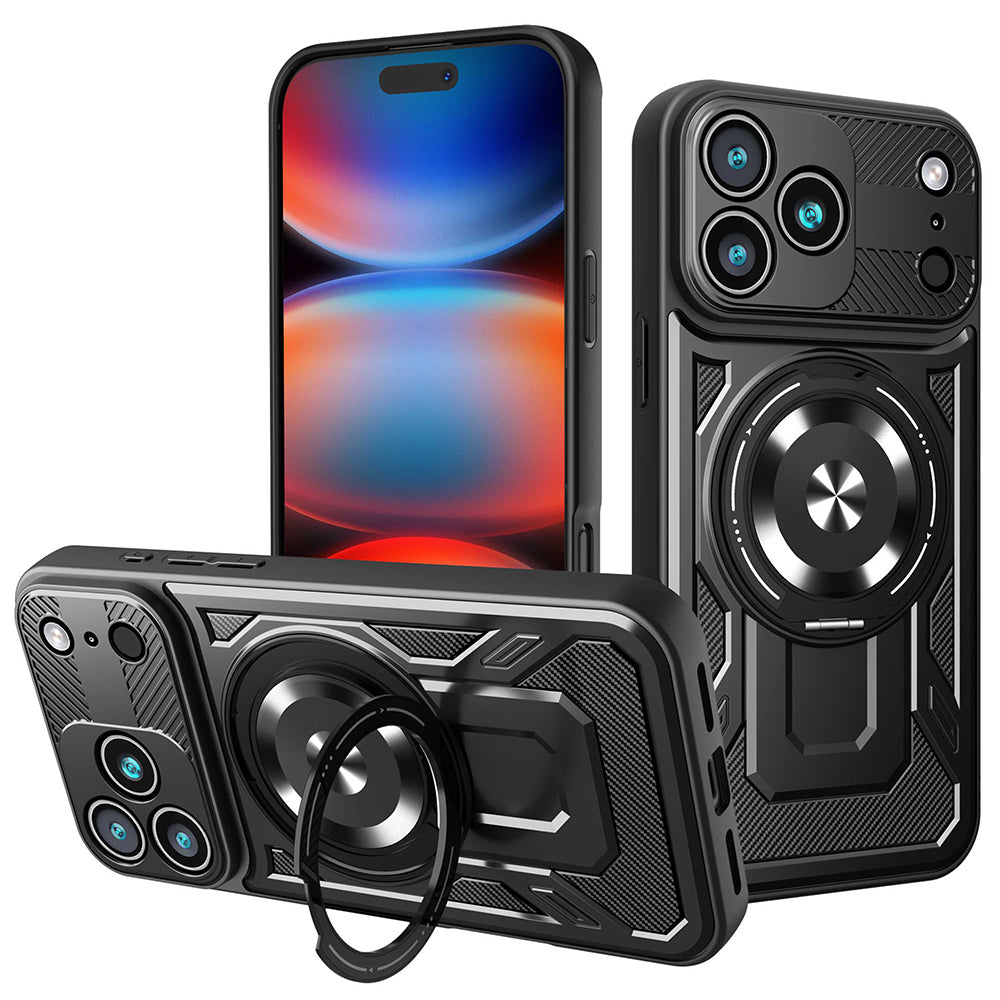 Kotelo Apple iPhone 17 Pro Max:lle, Techsuit, RuggedCam, Musta
