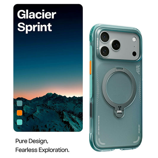 Kuori Apple iPhone 17 Pro Maxille, Torras, Ostand Spin Air, Vihreä
