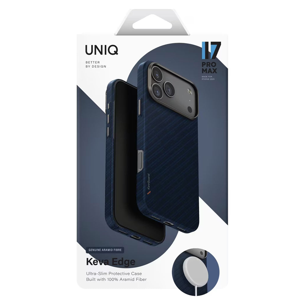 MagSafe-kotelo Apple iPhone 17 Pro Maxille, UNIQ, Keva MagClick, Tummansininen