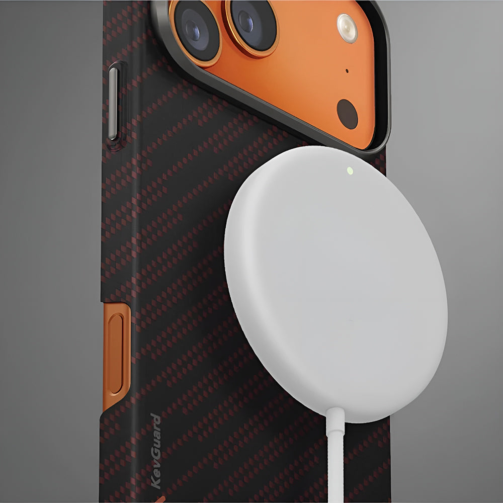 MagSafe Case for Apple iPhone 17 Pro Max, UNIQ, Keva MagClick, Black Red