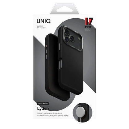 Suojakotelo Apple iPhone 17 Pro Max, UNIQ, Lyden Leatherette, Harmaa