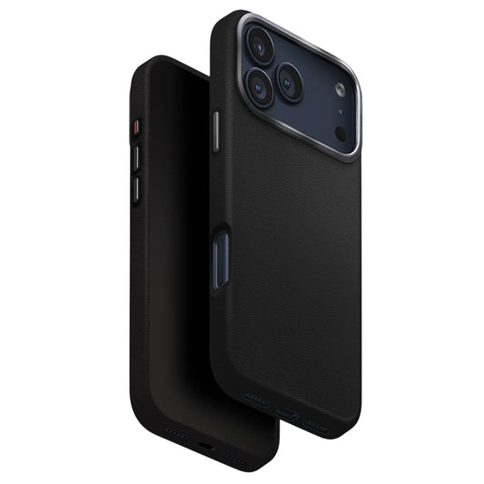 Kotelo Apple iPhone 17 Pro Maxille, UNIQ, Lyden Leatherette, Musta