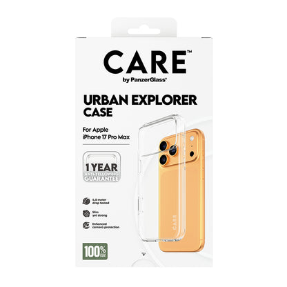 Suojakotelo Apple iPhone 17 Prolle, PanzerGlass, Care Urban Explorer, Läpinäkyvä