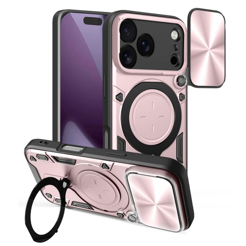 Kotelo Apple iPhone 17 Prolle, Techsuit, CamGuard Pro, Kultainen Vaaleanpunainen