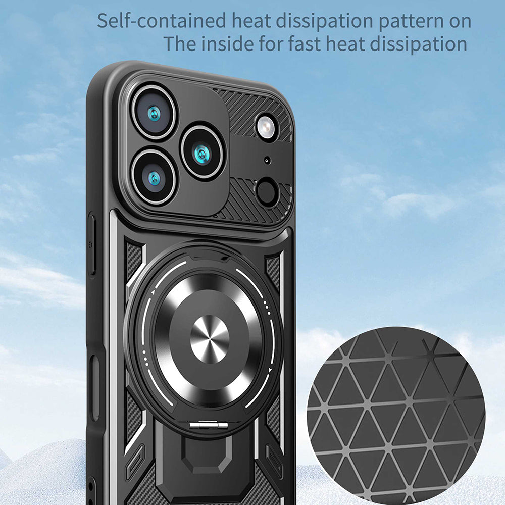 Suojakotelo Apple iPhone 17 Prolle, Techsuit, RuggedCam, Musta