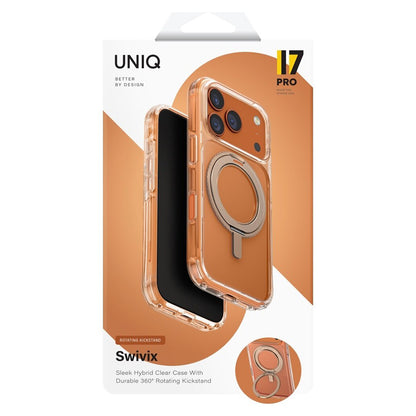 Kotelo Apple iPhone 17 Prolle, UNIQ, Swivix, Kultainen