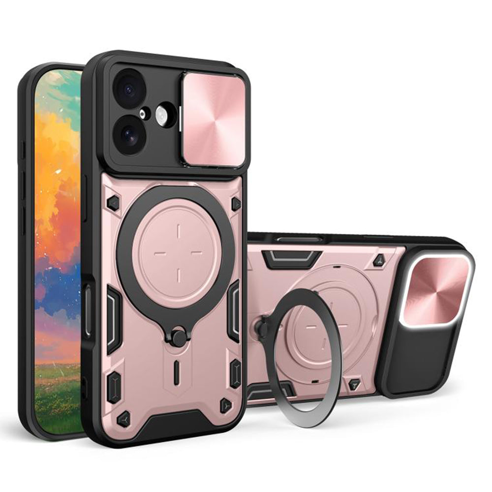 Kotelo Apple iPhone 17:lle, Techsuit, CamGuard Pro, Kultainen Vaaleanpunainen