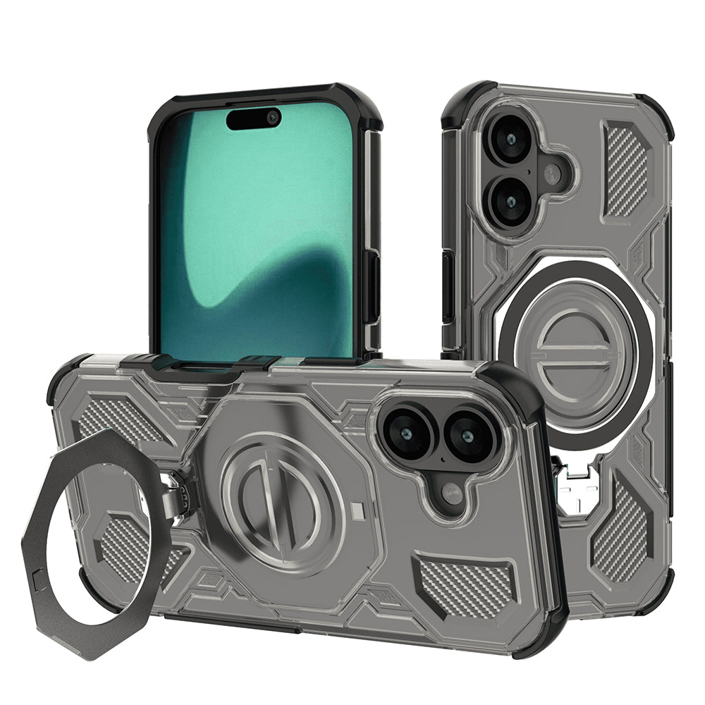 Kotelo Apple iPhone 17:lle, Techsuit, Carbon Shield Pro, Vaaleanmusta