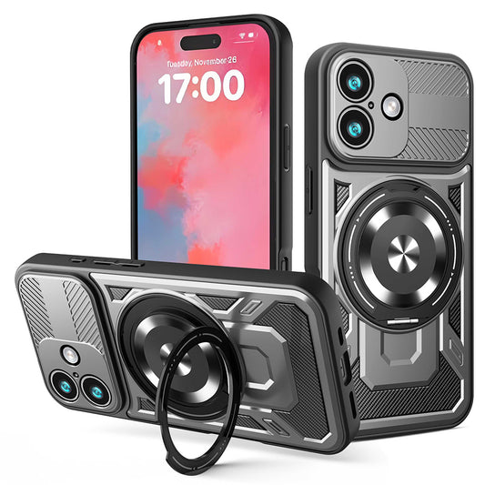 Suojakotelo Apple iPhone 17:lle, Techsuit, RuggedCam, Harmaa