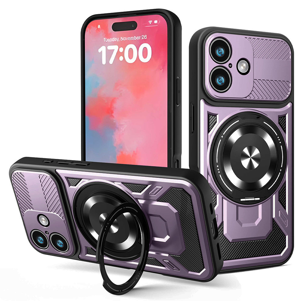 Kotelo Apple iPhone 17:lle, Techsuit, RuggedCam, Violetti