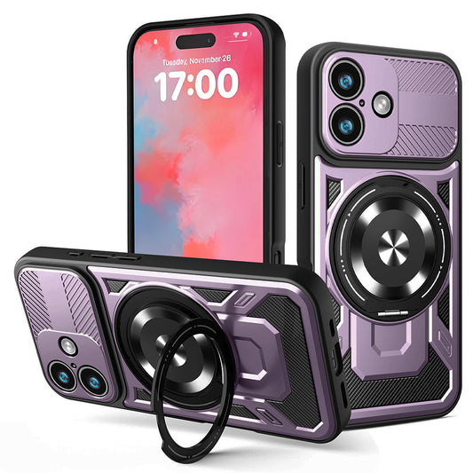 Kotelo Apple iPhone 17:lle, Techsuit, RuggedCam, Violetti