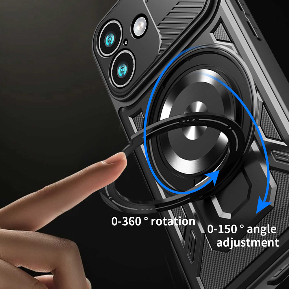 Suojakotelo Apple iPhone 17:lle, Techsuit, RuggedCam, Musta