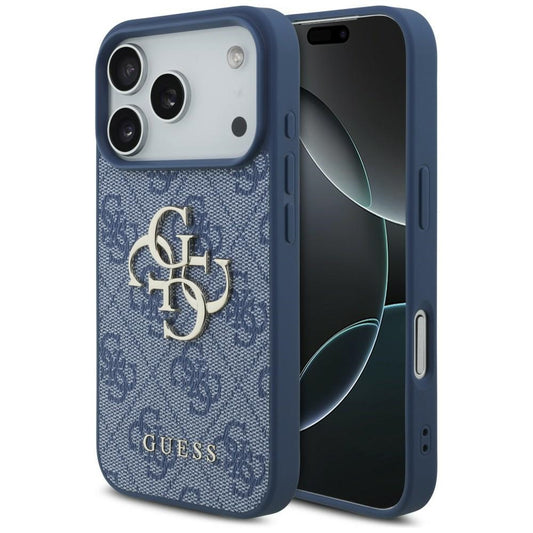 Kuori Apple iPhone 18 Pro / 17 Pro:lle, Guess, 4G Big Logo, Sininen