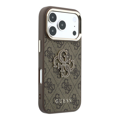 Kuori Apple iPhone 18 Pro / 17 Pro, Guess, 4G Big Resin Logo, Ruskea