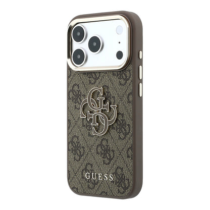 Kuori Apple iPhone 18 Pro / 17 Pro, Guess, 4G Big Resin Logo, Ruskea