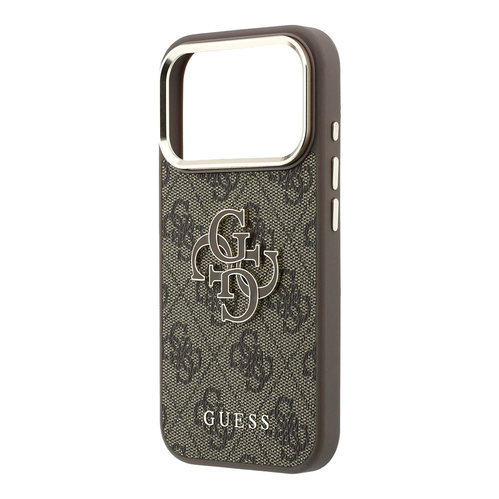Kuori Apple iPhone 18 Pro / 17 Pro, Guess, 4G Big Resin Logo, Ruskea