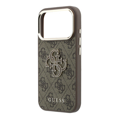 Kuori Apple iPhone 18 Pro / 17 Pro, Guess, 4G Big Resin Logo, Ruskea