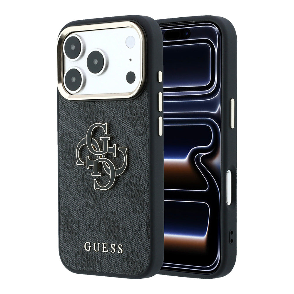 Kuori Apple iPhone 18 Pro / 17 Pro, Guess, 4G Big Resin Logo, Musta