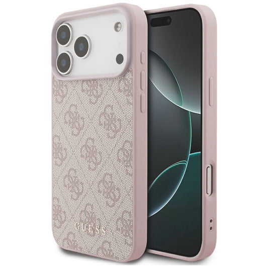Kuori Apple iPhone 18 Pro / 17 Pro, Guess, 4G Classic Logo, Vaaleanpunainen
