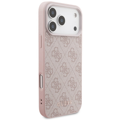 Kuori Apple iPhone 18 Pro / 17 Pro, Guess, 4G Classic Logo, Vaaleanpunainen