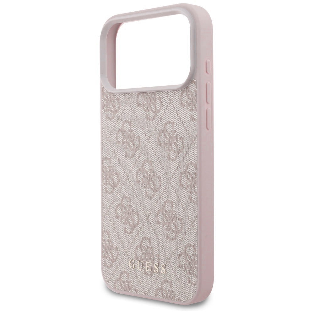 Kuori Apple iPhone 18 Pro / 17 Pro, Guess, 4G Classic Logo, Vaaleanpunainen