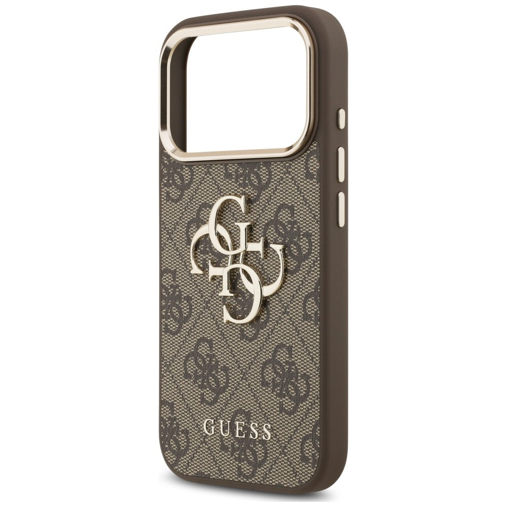 Suojakuori Apple iPhone 18 Pro / 17 Pro -puhelimelle, Guess, 4G Classic Logo with Strap, kullanruskea