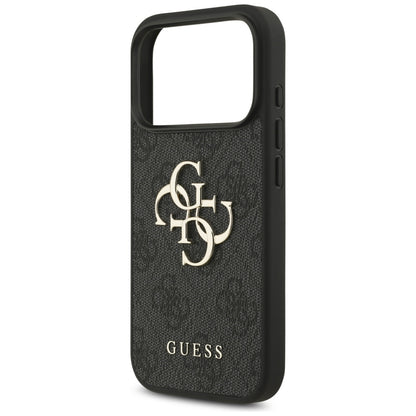 Kuori Apple iPhone 18 Pro / 17 Pro:lle, Guess, 4G Classic Logo hihnalla, Musta