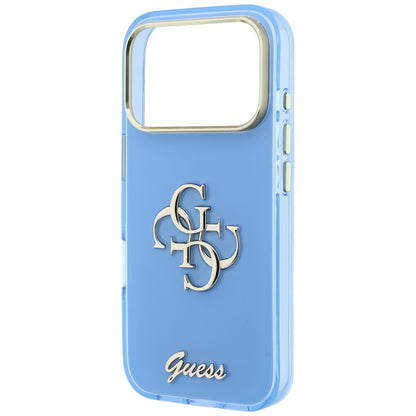 Case for Apple iPhone 18 Pro / 17 Pro, Guess, IML 4G Metal Script, Blue